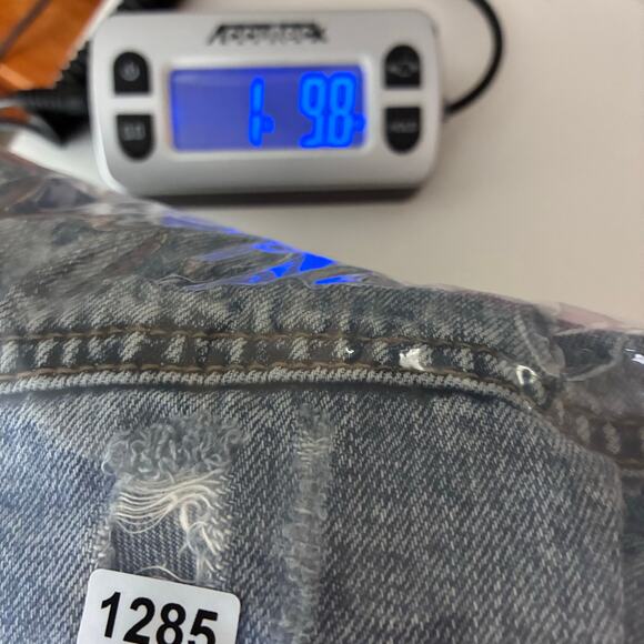 Mudd Y2K Denim Jacket Men's Medium Grunge Distressed Blue Jean 100% Cotton 2020 - Picture 10 of 10